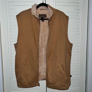 Moose Creek Light Brown/Tan Vest with Fur size Large